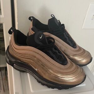 Nike Women's Bronze and Black Sneakers